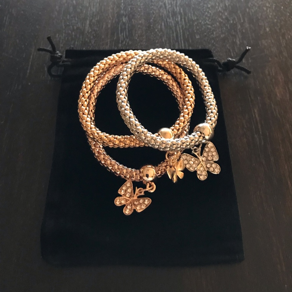 NEW Butterfly Bracelet Set